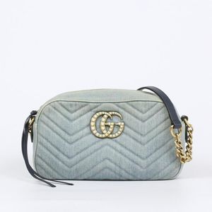 Gucci GG Marmont DENIM Shoulder Bag GUCCI Brand Ladies
